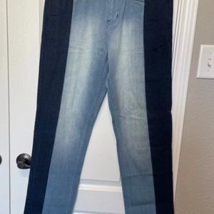 Color block two-toned jeans